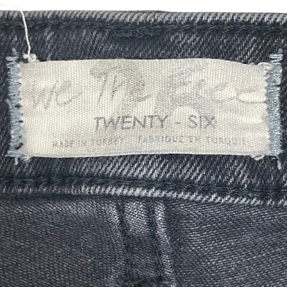 We The Free Skinny Jeans Women 26 Faded Black Excellent High Rise Raw Hem - Picture 12 of 13